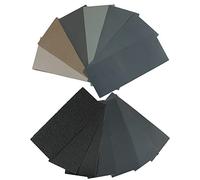Lot de 14 Papier de Verre (60 à 10000 Grain), Papier Abrasif à Sec à l'Eau 23 x 9cm pour Polir le Bois, Métal, Bijoux, Voitures, Papier papier de Verre Fin à Grain Élevé