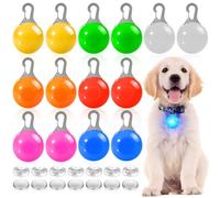 Lot de 14 pendentifs lumineux LED clignotants pour chien chat animal domestique Collier lumineux avec 3 modes clignotants Lumière de sécurité porte-clés pour cartable, enfants, joggeurs