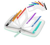 Lot de 14 piluliers de voyage étanches, réutilisables avec fermeture éclair, support de supplément hebdomadaire | Conteneur de rangement portable compact transparent pour tablettes quotidiennes