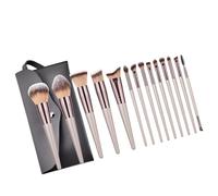 Lot de 14 pinceaux de maquillage pour visage complet - Pour fard à paupières, anti-cernes - Avec sac de rangement