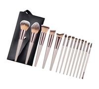 Lot de 14 pinceaux de maquillage pour visage complet - Pour fard à paupières, anti-cernes - Avec sac de rangement