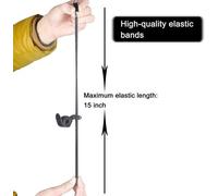 Lot de 14 pinces de fixation pour arrière-plan de studio photo et vidéo ¿ Pinces robustes avec bandes élastiques réglables et sangles Velcro
