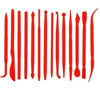 Lot de 14 Plastique Crafts Argile modelage Outil pour modeler et sculpter par Yueton Rouge