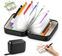 Lot de 14 pochettes à pilules étanches avec fermeture éclair - Réutilisables pendant 14 jours - Boîte à médicaments - Code couleur - Noir 1