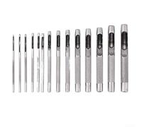 Lot de 14 poinçons creux pour couper des trous ronds pour ceinture de montre, joints et divers matériaux