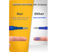 Lot De 14 Recharges Pour Stylo Effaçable,Compatible Avec Pilot Frixion Ball & Clicker,0,7 Mm,Bleu,400 M,Longueur D'écriture,Pratique Pour L'école Et La Vie De Tous Les Jours