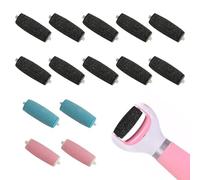 Lot de 14 rouleaux de rechange pour lime à pieds Scholl Velvet Smooth - Têtes de rechange pour pédicure et retrait de peau dure (fin-moyen-gros)