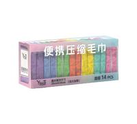 Lot de 14 serviettes jetables compressées douces et jetables pour le camping, les voyages, l'escalade, la marche