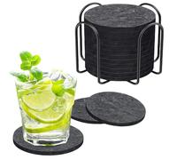 Lot de 14 sous Verre en Feutre, Dessous de Verre Résistants, Idéal pour Verres, Tasses et Bols, Protège Les Meubles des Rayures, FHISKUNYU