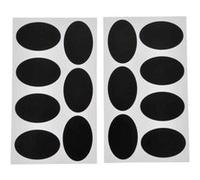 Lot de 14 Stickers Ardoise "Ovale" 12x21cm Noir Noir G