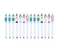 Lot de 14 stylos à bille rétractables avec clip pour écrire en douceur 1,0 mm pour hôpital, école, bureau lié aux particuliers de l'industrie tels que les médecins