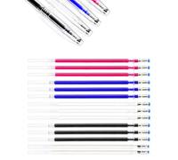 Lot de 14 stylos effaçables à la chaleur pour tissu avec 14 mines, marqueur effaçable à la chaleur, soluble à l'eau, marqueur de tissu, marqueur de couture, auto-extinguible, pour couture, matelassage