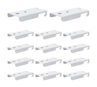 Lot de 14 supports de montage au plafond pour rail de rideau flexible, accessoires d'installation de tringle à rideaux incurvés blancs pour montage au plafond, blanc