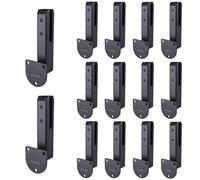 Lot de 14 supports robustes en acier inoxydable noir pour clôtures de piscine, escaliers, terrasses et balcons - Convient pour une épaisseur de verre de 8 mm à 1 m