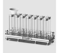 Lot de 14 tubes de rangement pour grains de café, caves à expresso monodose avec support, valve d'échappement unidirectionnelle, support en métal et trémie, capacité de 20 à 22 g