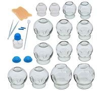 Lot de 14 Ventouses de Thérapie en Verre épais pour Professionnels,Ventouses Chinoises,Cupping Therapy Ventouse