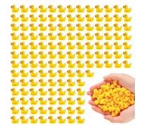 Lot de 140 Canards Miniatures en - Jouet Écolo pour Décoration, Jeu Sensoriel et Projets Créatifs Enfants (6 Variations de Couleurs, 1.5x2.0 cm)