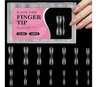 Lot de 140 faux ongles à double tête pour une coupe facile et une longue tenue pour la maison ou le salon