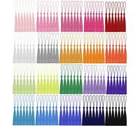 Lot de 140 Pièces Mini Glands Tassels, BetterJonny 20 Couleurs Glands Soyeux Faite à La Main Doux Pompon pour la Confection de Bijoux Signets Projets de Bricolage, 7Pcs de Chaque