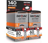 Lot de 140 piles Rayovac pour appareils auditifs