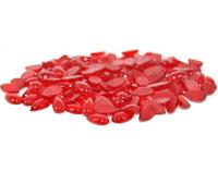 Lot de 144 cabochons en forme de goutte d'eau - Dos plat - Sans trou - 12 x 8 - Rouge transparent (90090) - Verre - République tchèque