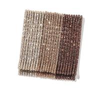 Lot de 144 épingles à cheveux de 5 cm pour femme, petites épingles à cheveux Bobby, en métal à paillettes, pour tous les types de cheveux, café