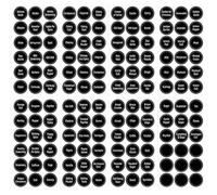 Lot de 144 étiquettes autocollantes pour pots à épices 13 5x26 7 cm noires
