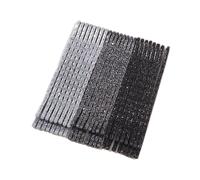 Lot de 144 mini épingles à cheveux Bobby - 5 cm - Pour femme - Paillettes - Antidérapantes - En métal - Accessoires pour cheveux - Pour un port quotidien - Noir et gris