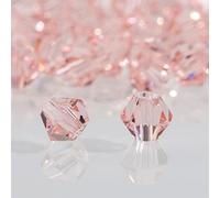 Lot de 144 perles en verre à enfiler - 8 mm - Perles en cristal à facettes - Perles en verre rhombus - Perles pour bricolage, fabrication de bijoux, colliers, boucles d'oreilles, bracelets - Vieux