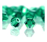 Lot de 144 perles en verre à enfiler - 8 mm - Perles en cristal à facettes - Perles en verre rhombus - Pour travaux manuels, fabrication de bijoux, colliers, boucles d'oreilles, bracelets - Vert