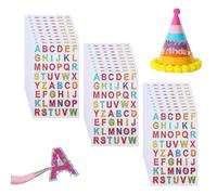 Lot de 1440 Autocollants à Paillettes avec Lettres de l'Alphabet Colorées - 30 Feuilles de Stickers Brillants en PVC, Autocollants Adhésifs pour DIY, Décoration, Cartes, et Projets Créatifs