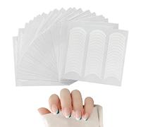 Lot de 1440 autocollants pour nail art français (30 feuilles) - Bande de nail art ligne blanche - Ligne de sourire française pour ongles - Utilisé pour la décoration de nail art DIY