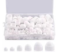 Lot de 145 cache-vis en plastique blanc, installation facile, protection contre la rouille