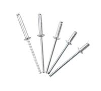 Lot de 15 à 50 rivets aveugles en aluminium à extrémité ouverte M3.2 M4 M4.8, tête bombée, rivets pop for bois, métaux, plastiques(4mm)