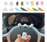 Lot de 15 accessoires mignons pour rétroviseur de voiture, ours polaire, canard, lézard, décoration à suspendre pour tableau de bord amusant, US225