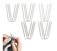 Lot de 15 aiguilles à tricoter circulaires en acier inoxydable pour chaussettes de 2 à 4 mm - Compatibles avec Addi Crasy Trio - Aiguilles à tricoter circulaires pour chaussettes - Aiguilles à