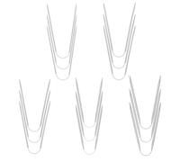Lot de 15 Aiguilles Circulaires à Tricoter, Aiguilles à Tricoter en Acier Inoxydable - 2mm/2,5mm/3mm/3,5mm/4mm, pour Amateurs de Tissage, pour Chaussettes, Bonnets, Écharpes et Gants