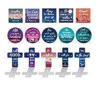 Lot de 15 aimants de réfrigérateur inspirants avec versets de la Bible - Aimants de motivation - Aimants chrétiens spirituels avec versets de la Bible pour fournitures de réfrigérateur