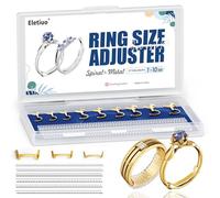 Lot de 15 ajusteurs et réducteurs de taille de bague dorés, ensemble de tailles invisibles pour bagues lâches, 2 styles, 6 tailles de spirale et 3 tailles de protection en métal, empêche les bagues de