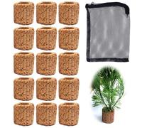 Lot de 15 anneaux de filtre d'aquarium - Matériau filtrant - Accessoire d'aquarium - Anneaux de filtre d'aquarium - Flore aquatique - Aménagement paysager - Anneaux en céramique - Décoration