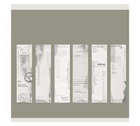 Lot de 15 autocollants de journal intimes classiques en papier réutilisable, déchiré, bloc-notes vintage, collage, longues bandes pour la fabrication de cartes, autocollant décoratif fait à la main (B