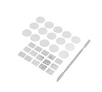 Lot de 15 autocollants pour palette de maquillage - En métal - Magnétique - Vide - Carrée - Taille droite - Pour fard à paupières