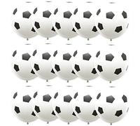 Lot de 15 ballons de football - 30,5 cm - Ballons d'anniversaire noirs et blancs pour fête sur le thème du sport, décorations de fête de la coupe du monde de football