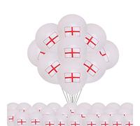 Lot de 15 ballons en latex avec drapeau de l'Angleterre St George imprimé Coupe du monde de football Décoration de fête