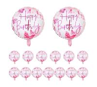 Lot de 15 ballons roses, en aluminium, en forme de papillon, ballons en aluminium pour filles, ballons de fête, design créatif, ballons pour enfants, beaux ballons