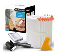 Lot de 15 bandes antidérapantes transparentes pour marches d'escalier en bois 10,2 x 81,3 cm x 15 pièces antidérapantes en PEVA pour sols en bois pour éviter les surfaces glissantes