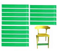 Lot de 15 bandes de pieds extensibles pour chaises de salle de classe et de bureau Vert