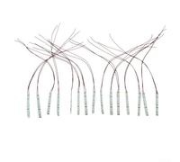 Lot de 15 bandes LED SMD 3528 avec fils pré-installés pour 12 V ~ 18 V - Utilisation dans les bâtiments et les projets d'éclairage de maison de poupée (lumière blanche)