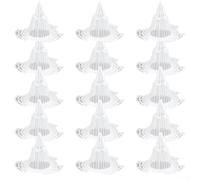 Lot de 15 bases réutilisables pour pot de fleurs : joint en maille conique, tapis de drainage pour pot de fleurs, revêtement respirant, protecteur anti-pourriture, design conique 3D (taille L)