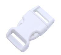 Lot de 15 boucles en plastique pour sangles de sac à dos, bracelets Paracord, etc. de 15 mm blanc